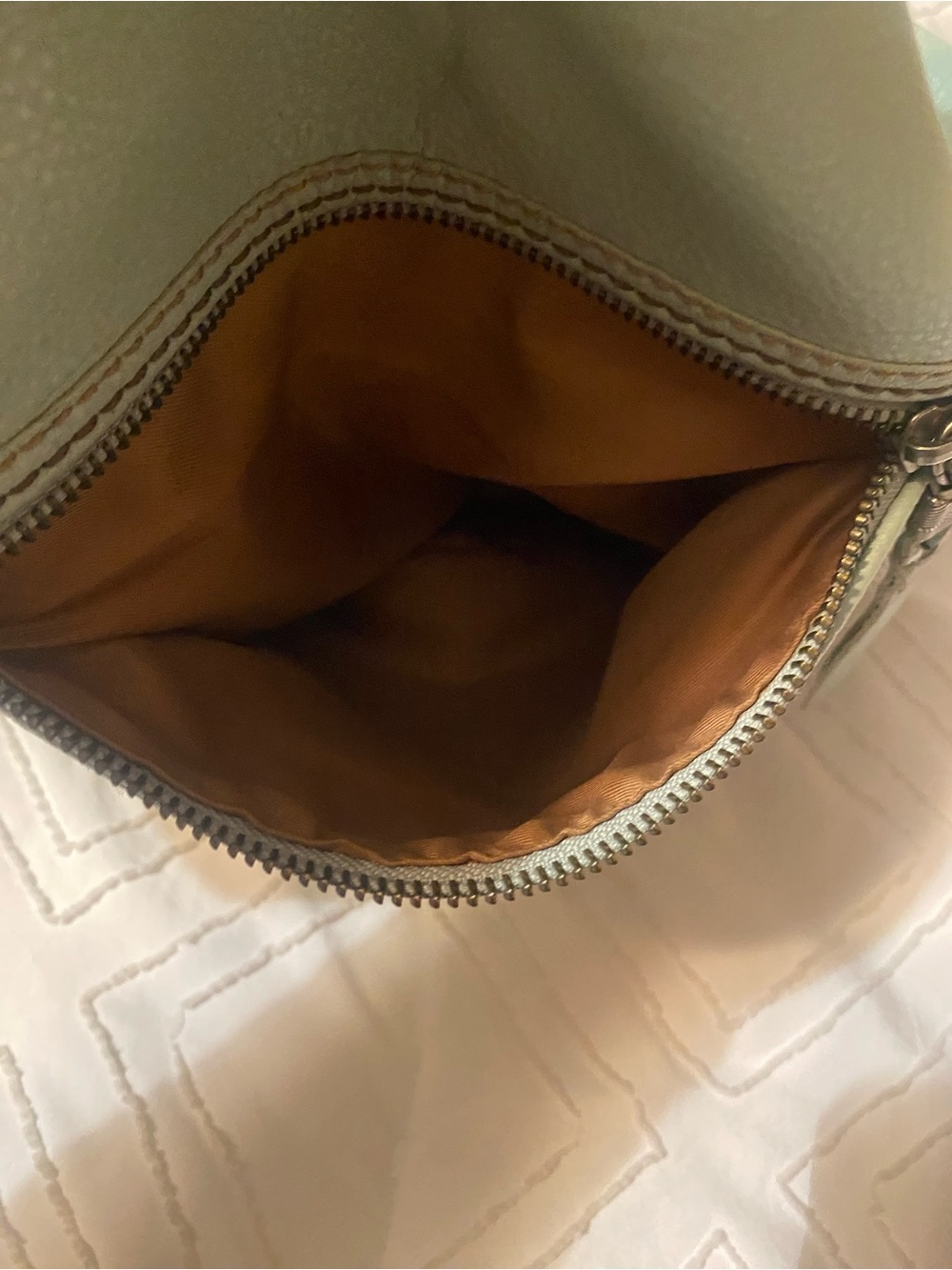The Sak Mint Green Leather Shoulder Bag with Tassel Charm. - Picture 6 of 8